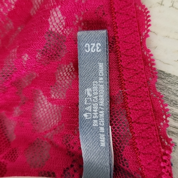Aerie bright magenta Barbie pink lace front closure tback bra Size 32C - Picture 5 of 6